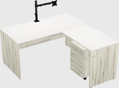 L-shaped office desk