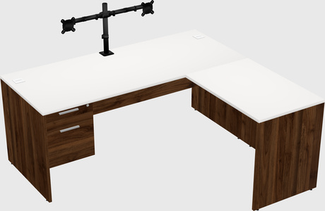 L-shaped office desk