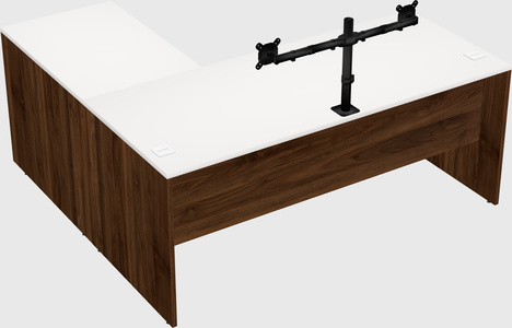 L-shaped office desk