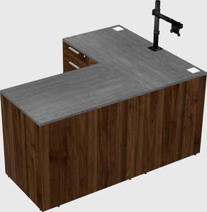 L-shaped office desk