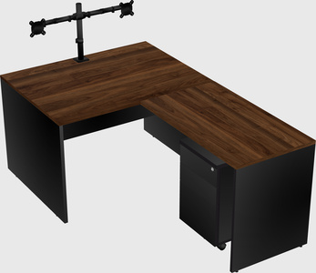 L-shaped office desk