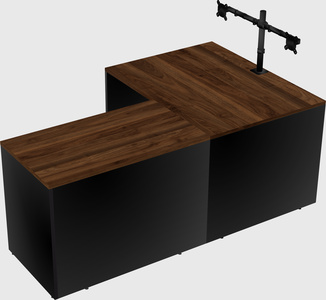 L-shaped office desk
