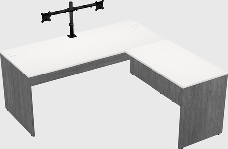 L-shaped office desk