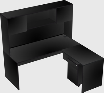 L-shaped office desk