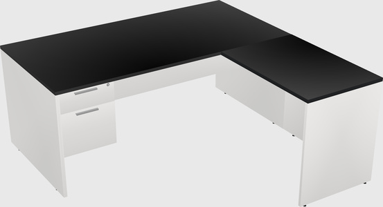 L-shaped office desk