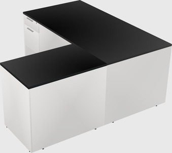 L-shaped office desk