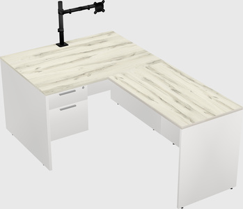 L-shaped office desk