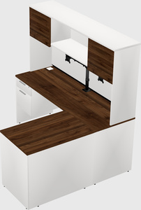 L-shaped office desk