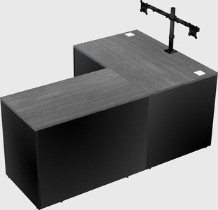 L-shaped office desk