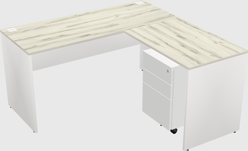 L-shaped office desk