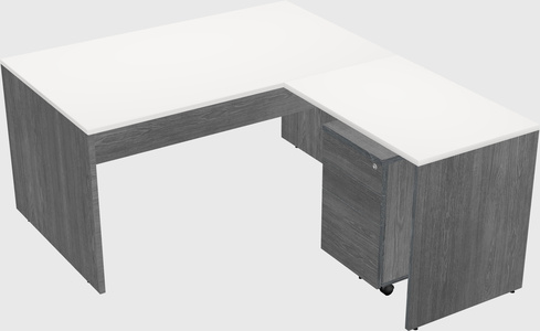 L-shaped office desk