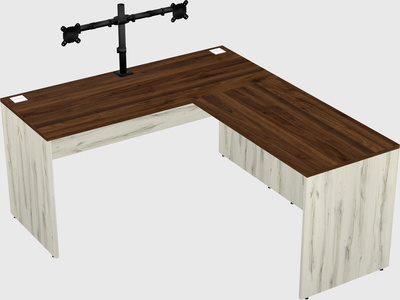 L-shaped office desk