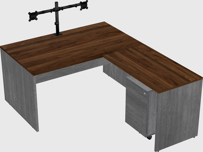 L-shaped office desk