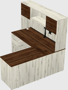L-shaped office desk