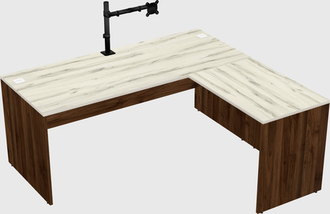 L-shaped office desk