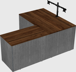 L-shaped office desk
