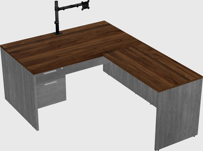 L-shaped office desk