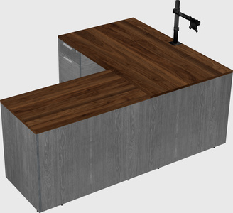 L-shaped office desk