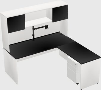 L-shaped office desk