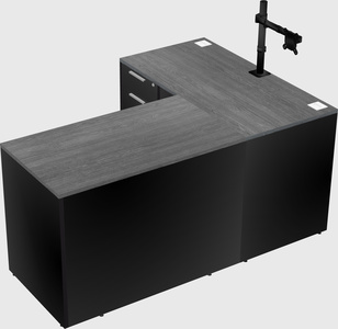 L-shaped office desk