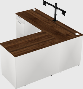 L-shaped office desk