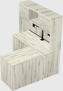 L-shaped office desk