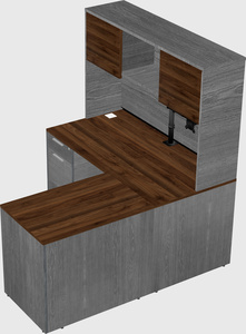 L-shaped office desk