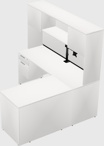 L-shaped office desk