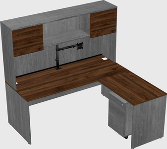 L-shaped office desk