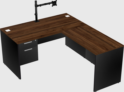 L-shaped office desk