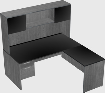 L-shaped office desk