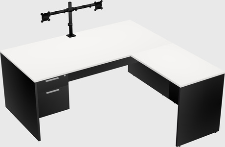 L-shaped office desk