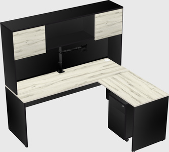 L-shaped office desk