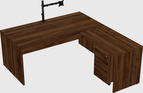 L-shaped office desk