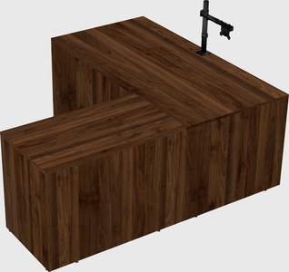L-shaped office desk