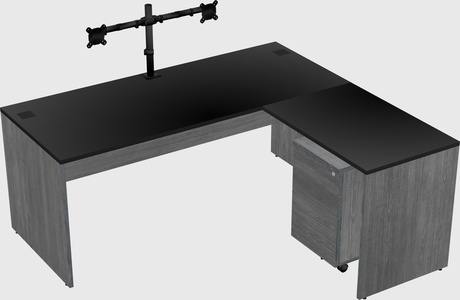 L-shaped office desk