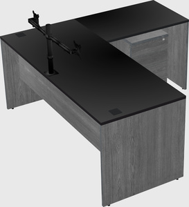 L-shaped office desk