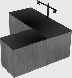 L-shaped office desk