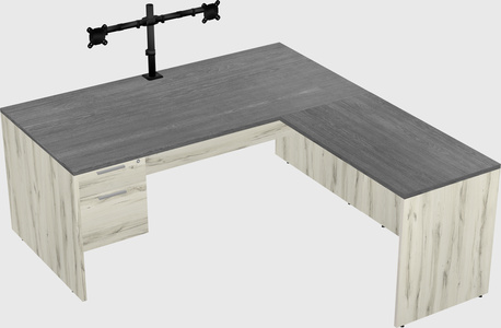 L-shaped office desk