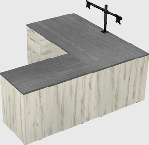 L-shaped office desk