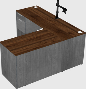 L-shaped office desk