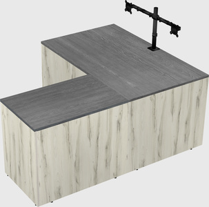 L-shaped office desk