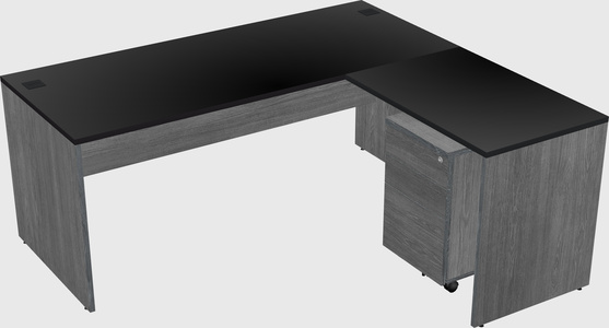 L-shaped office desk