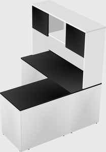 L-shaped office desk