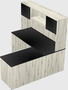 L-shaped office desk