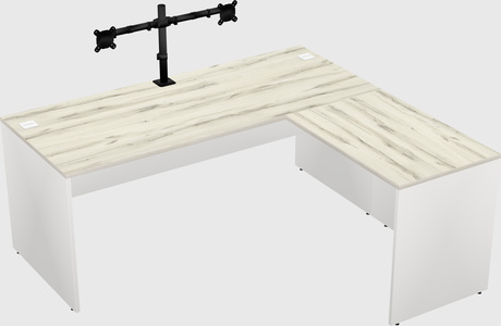 L-shaped office desk