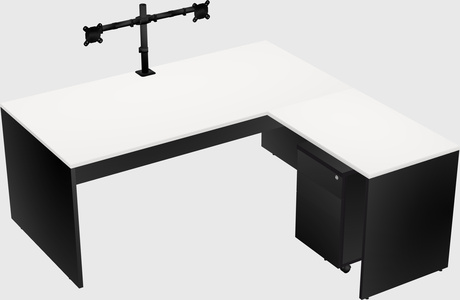 L-shaped office desk