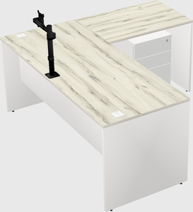 L-shaped office desk