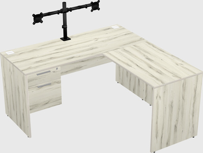 L-shaped office desk