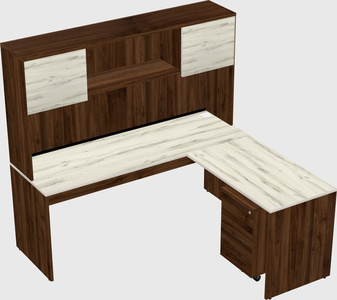 L-shaped office desk